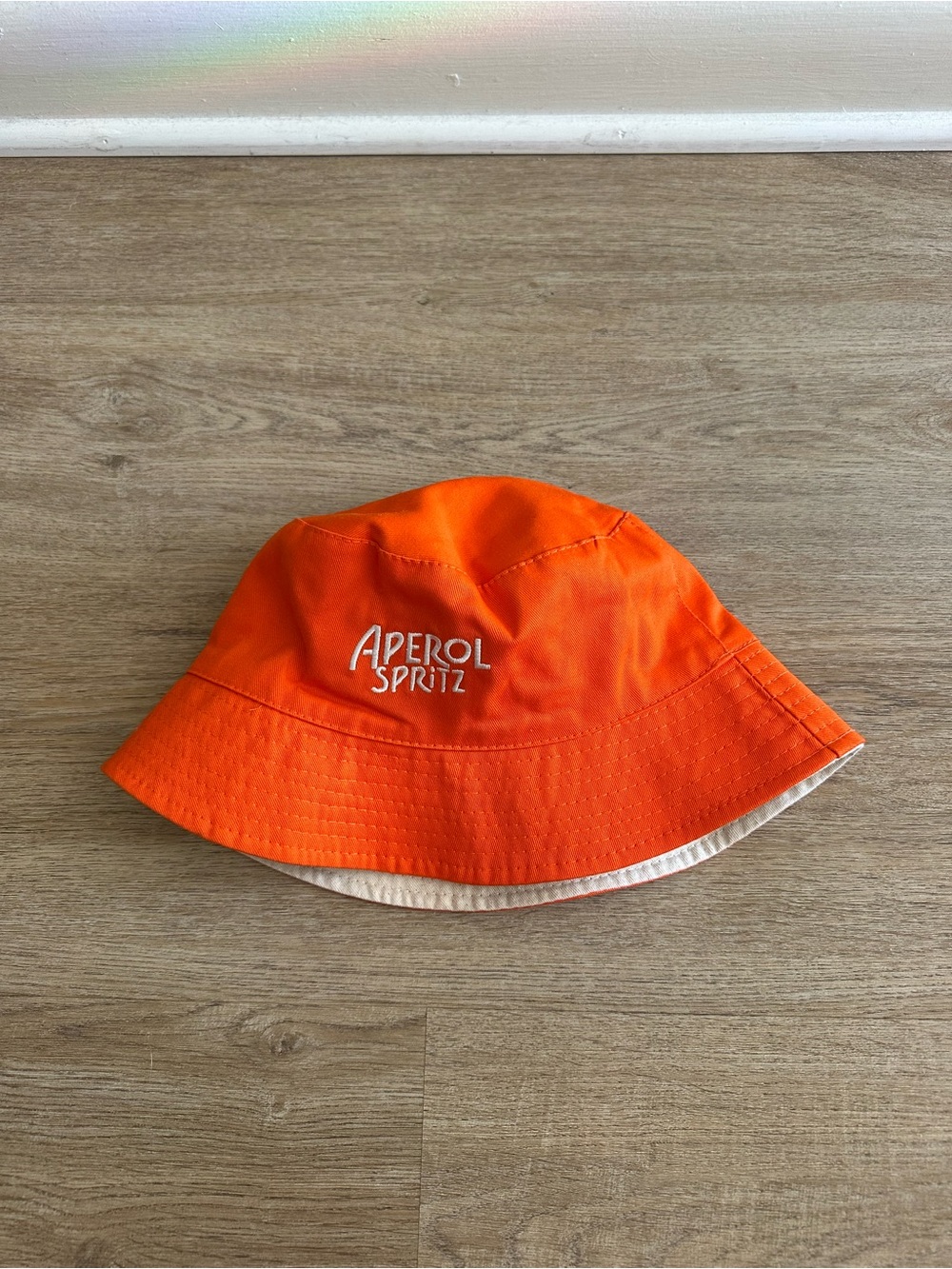 Aperol Spritz Orange/Beige Reversible Logo Bucket Hat - Picture 3 of 6